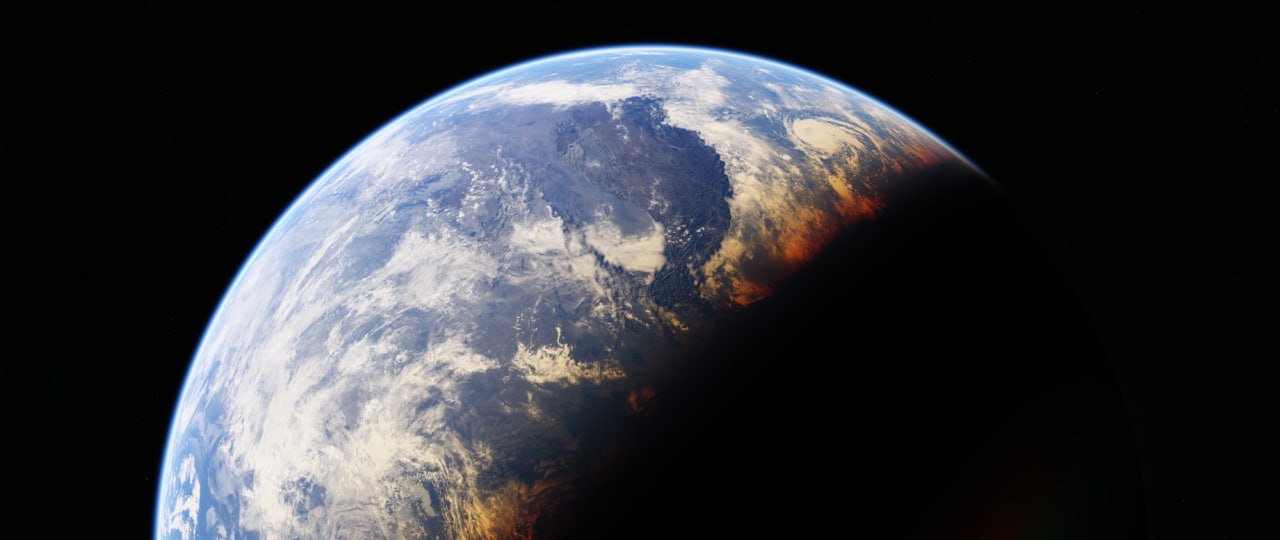 Скриншоты различных атмосферных небесных тел